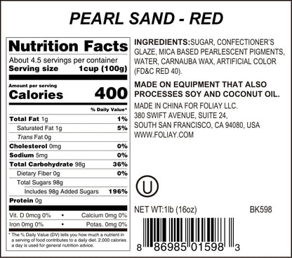 Red Sparkling Sanding Sugar Sprinkles