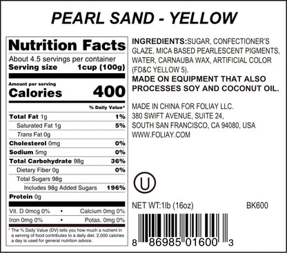Yellow Sparkling Sanding Sugar Sprinkles
