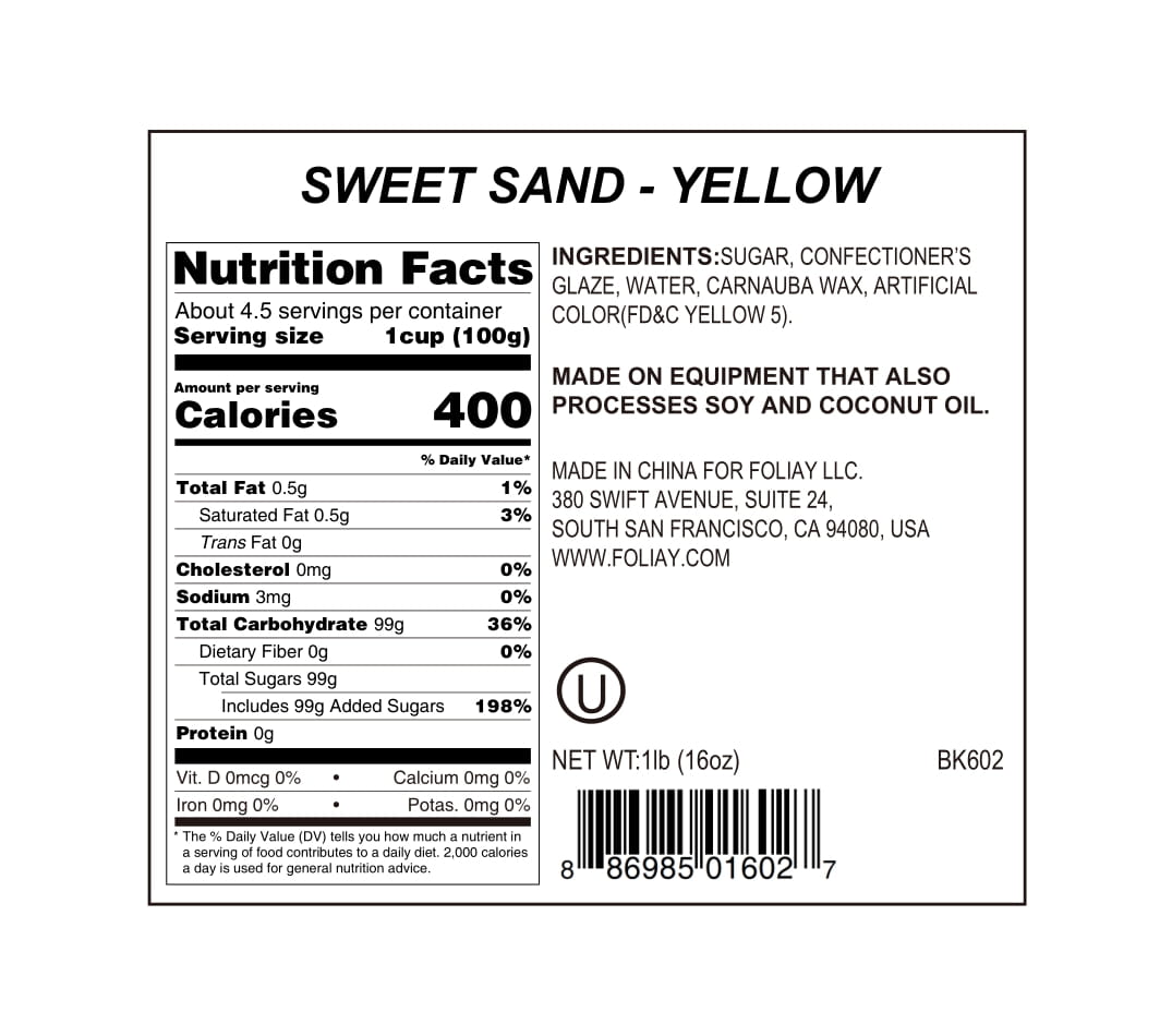 Yellow Sanding Sugar Sprinkles
