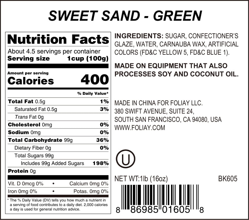 Green Sanding Sugar Sprinkles