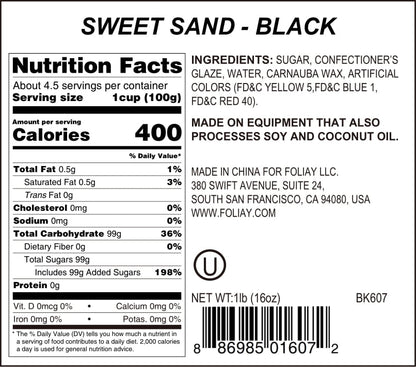 Black Sanding Sugar Sprinkles