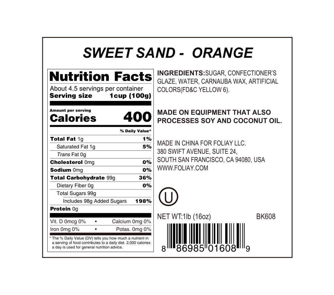 Orange Sanding Sugar Sprinkles