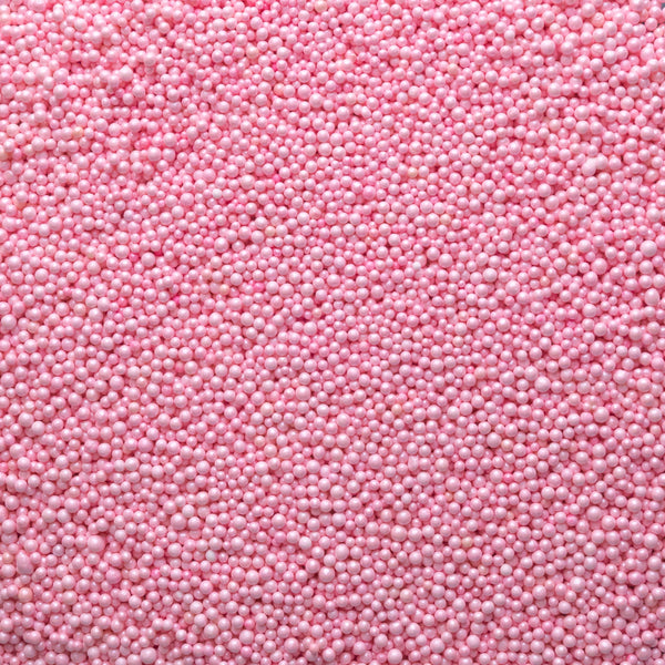 Pink Pearlized Nonpareil Beads