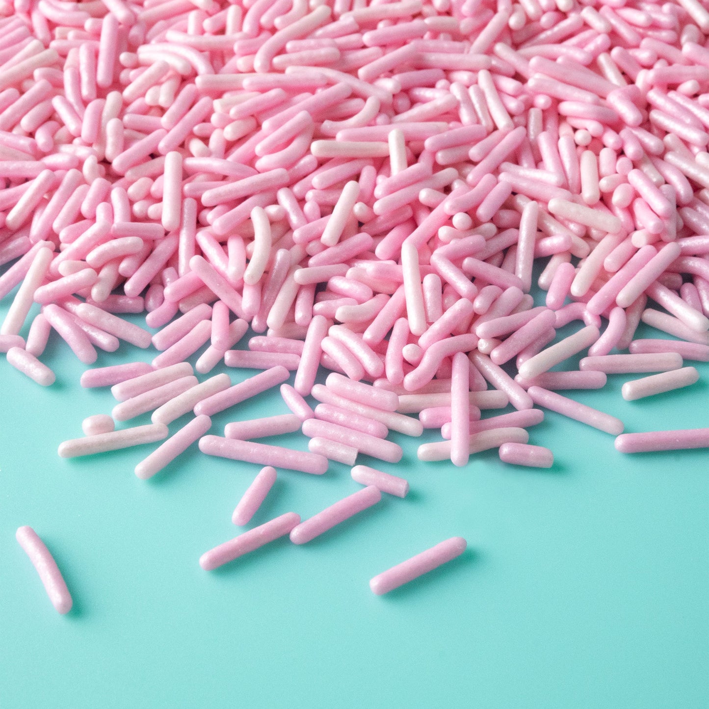 Pink Pearlized Jimmies Sprinkles