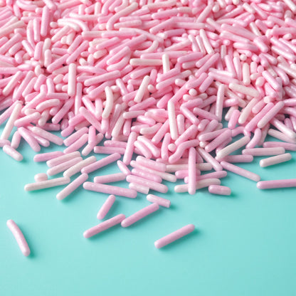 Pink Pearlized Jimmies Sprinkles