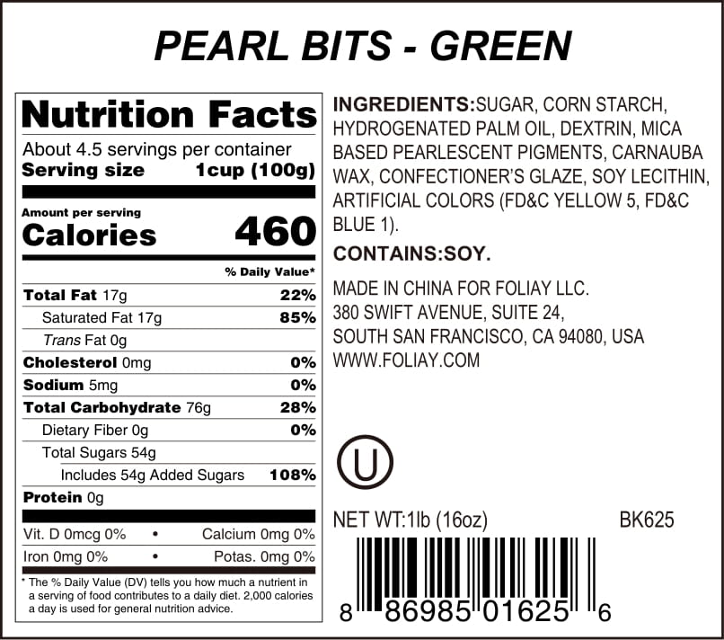 Green Pearlized Jimmies Sprinkles