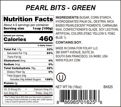 Green Pearlized Jimmies Sprinkles