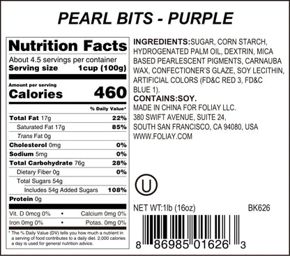 Purple Pearlized Jimmies Sprinkles
