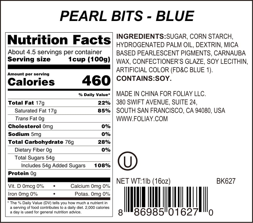 Blue Pearlized Jimmies Sprinkles