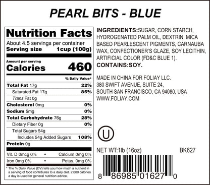 Blue Pearlized Jimmies Sprinkles