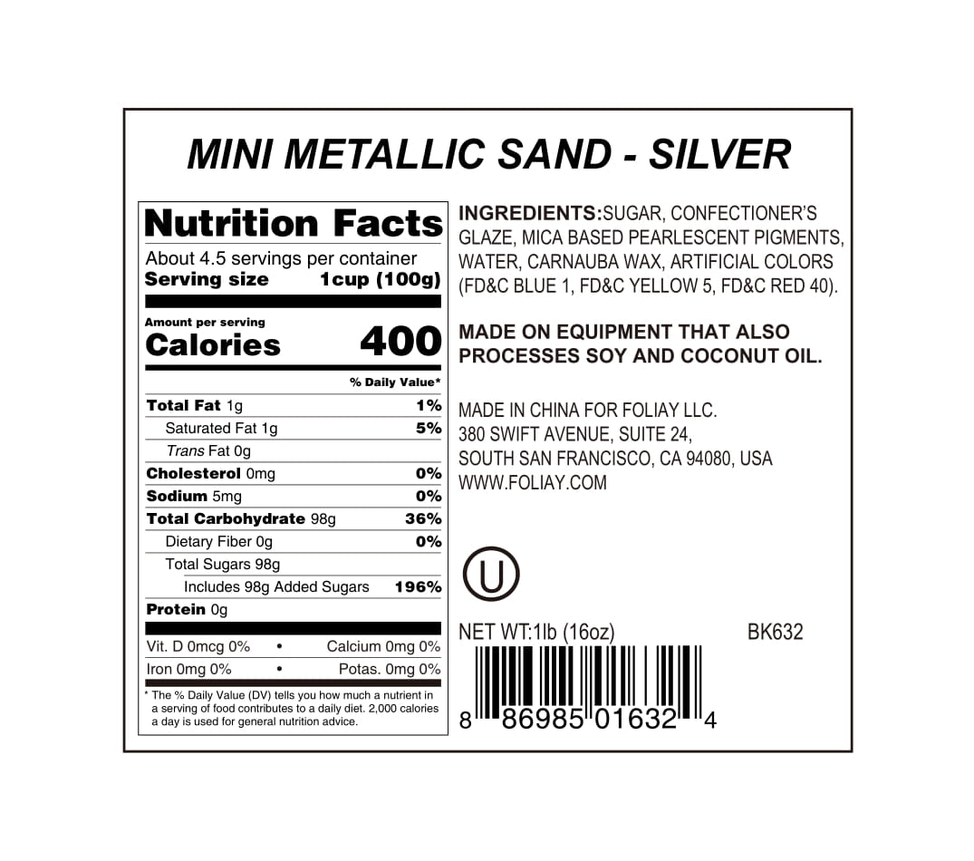 Silver Mini Metallic Sand