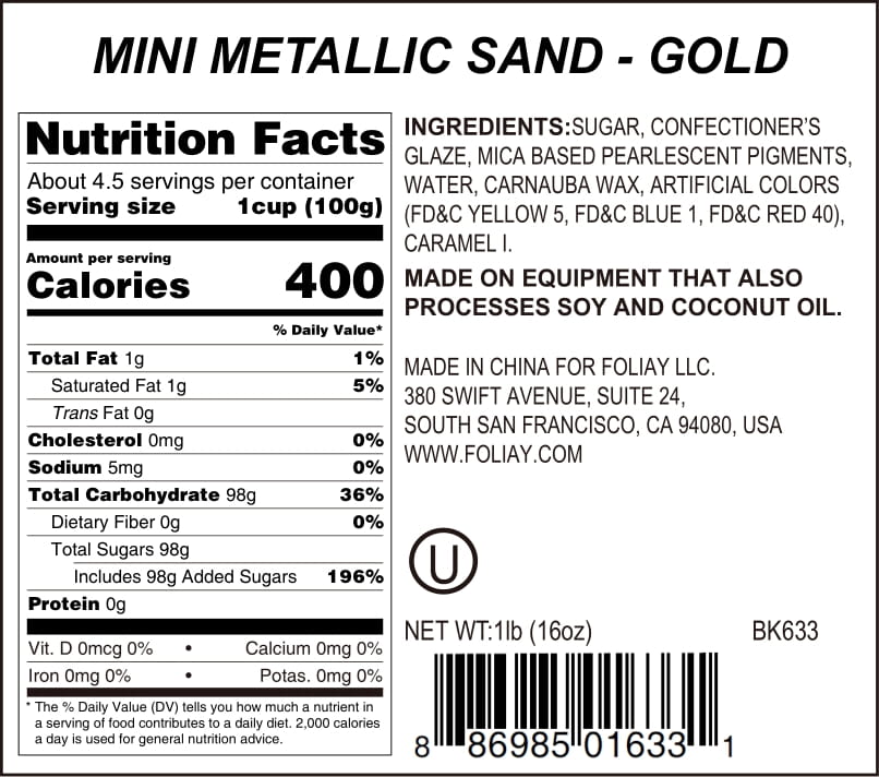 Gold Mini Metallic Sand