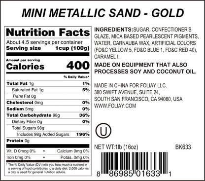 Gold Mini Metallic Sand