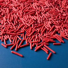 Load image into Gallery viewer, Red Jimmies Sprinkles 25lb

