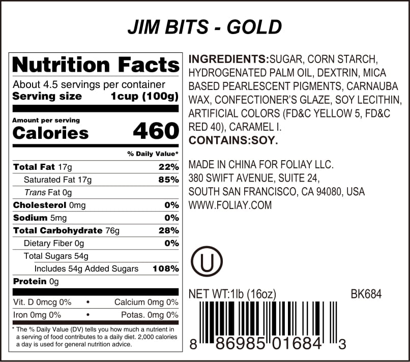 Gold Jimmies Sprinkles