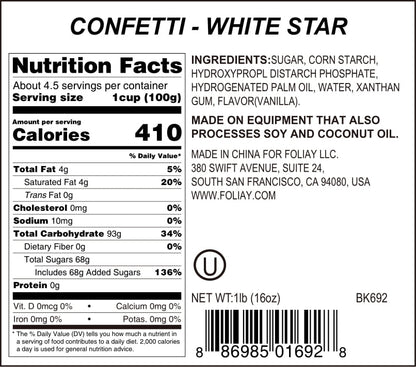 White Star Quin Sprinkles