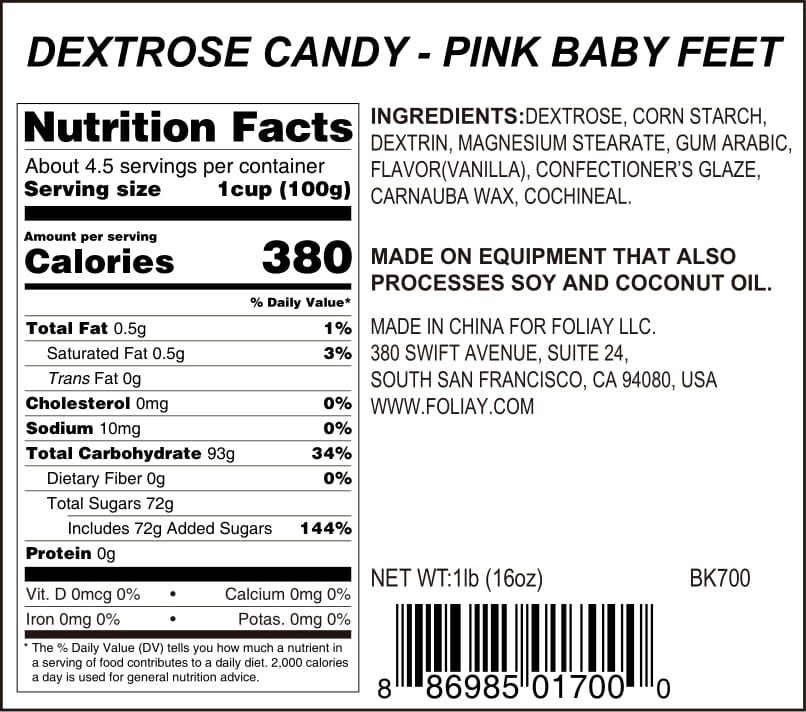 Pink Baby Feet Candy Sprinkles