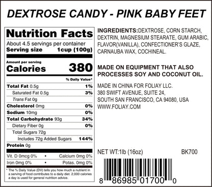 Pink Baby Feet Candy Sprinkles
