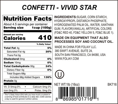 Vivid Star Quin Sprinkles