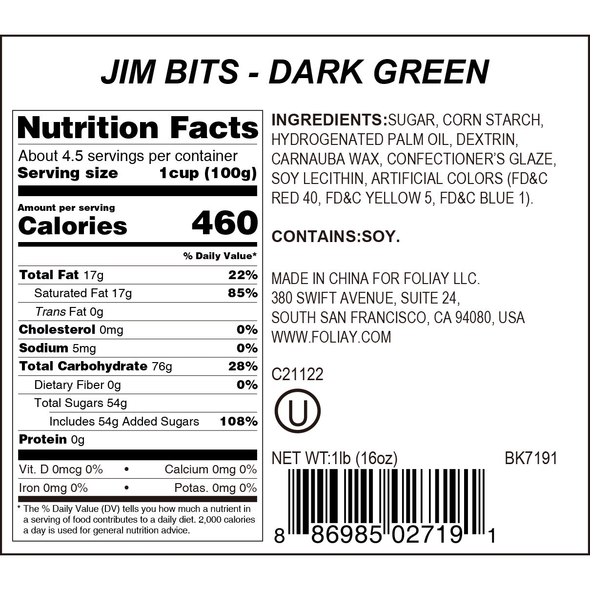 Dark Green Jimmies Sprinkles