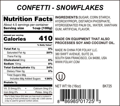 White Snowflakes Quin Sprinkles