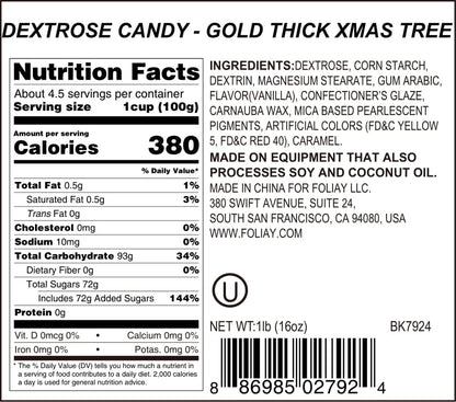 Gold Christmas Tree Candy Sprinkles