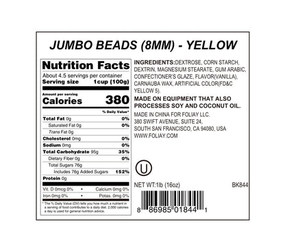 Yellow Sugar Pearls (8mm)