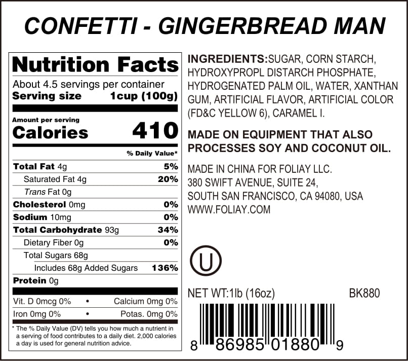 Gingerbread Man Quin Sprinkles