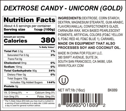 Gold Unicorn Candy Sprinkles