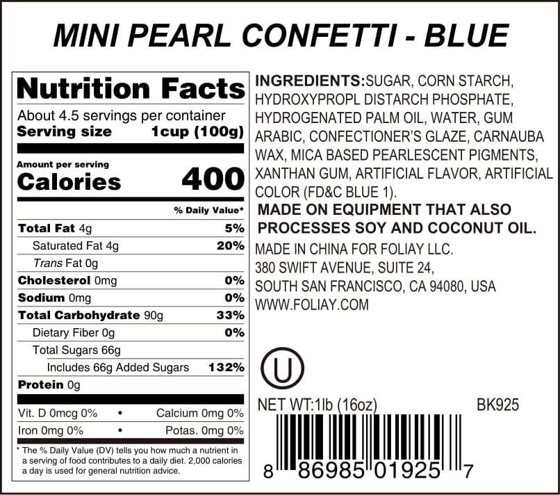 Blue Pearl Quin Sprinkles