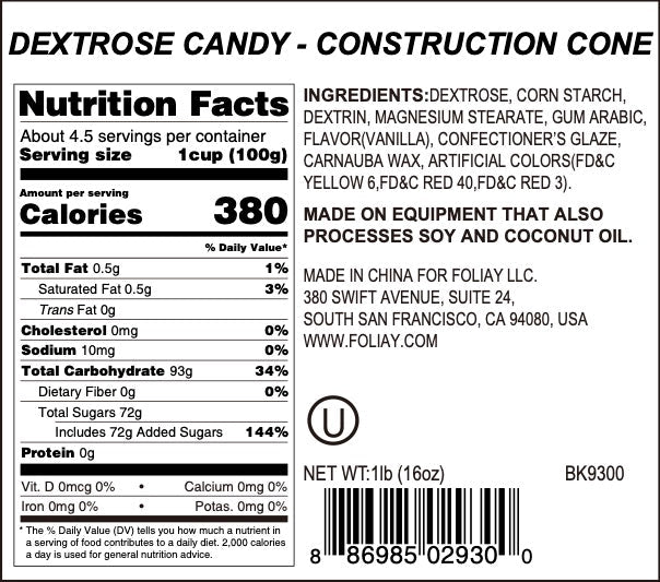 Construction Cone Candy Sprinkles