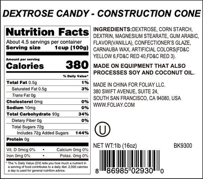 Construction Cone Candy Sprinkles