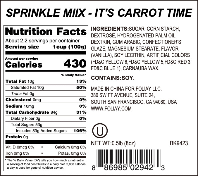 It'S Carrot Time Sprinkle Mix