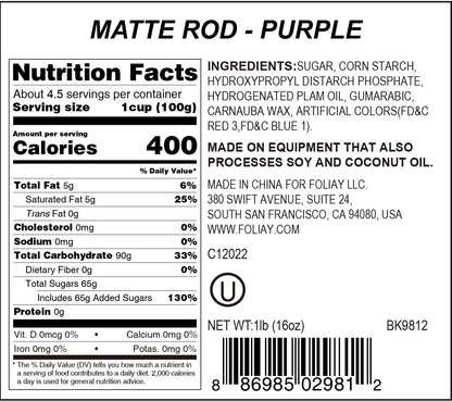 Purple Matte Rod