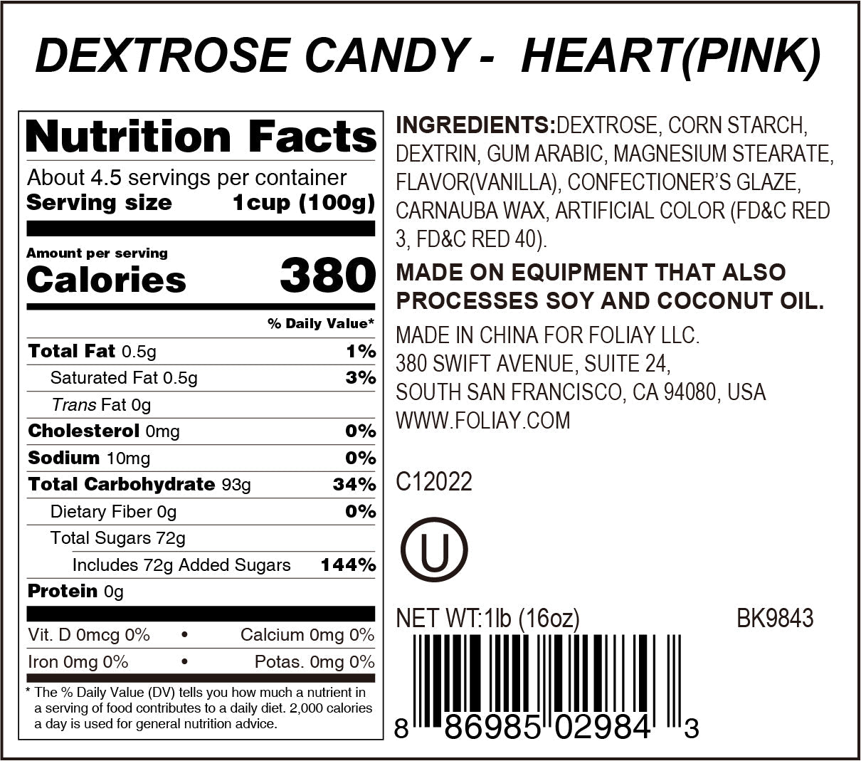 Pink Heart Candy Sprinkles