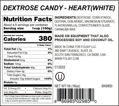 White Heart Candy Sprinkles