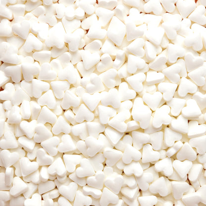 White Heart Candy Sprinkles