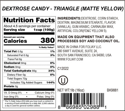 Yellow Triangle Candy Sprinkles