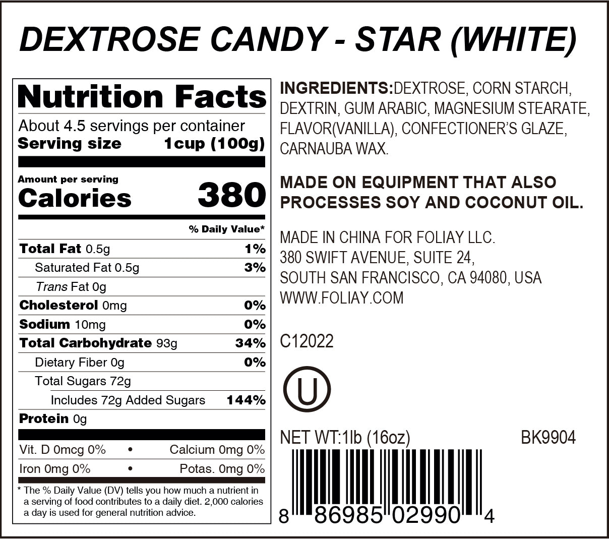 White Star Candy Sprinkles
