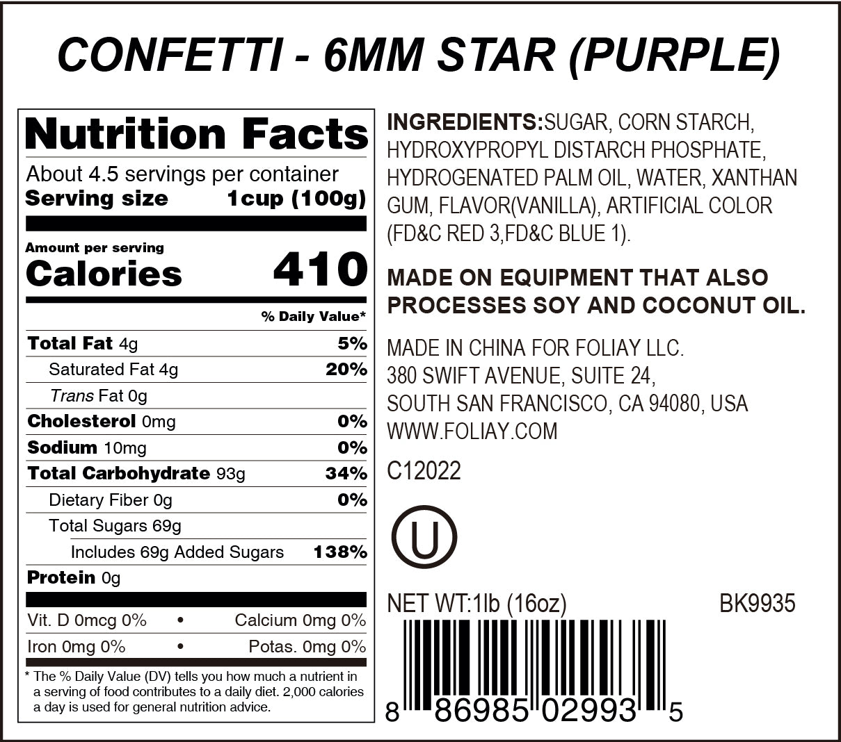 Purple Stars Quin Sprinkles