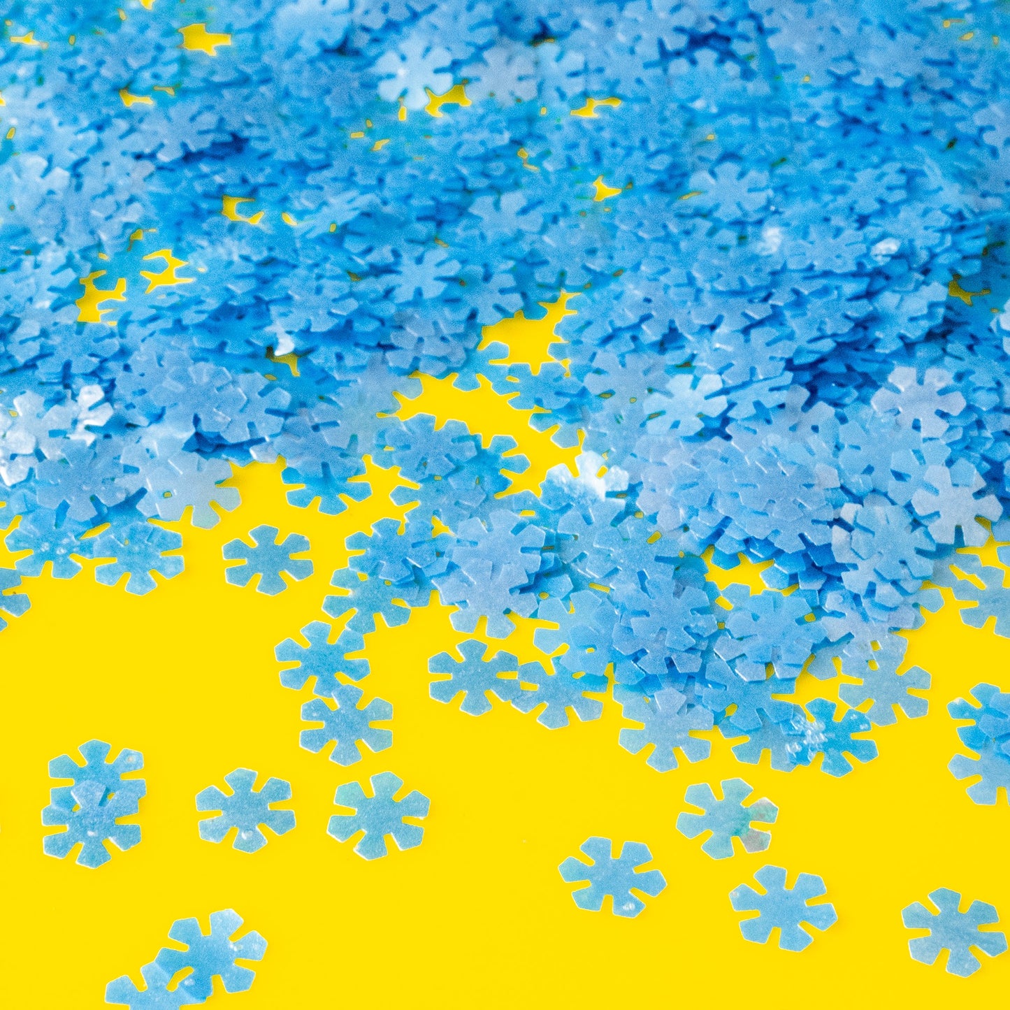 Blue Snowflake Edible Sequins