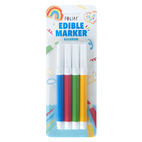Rainbow Edible Food Coloring Markers - 4 Colors
