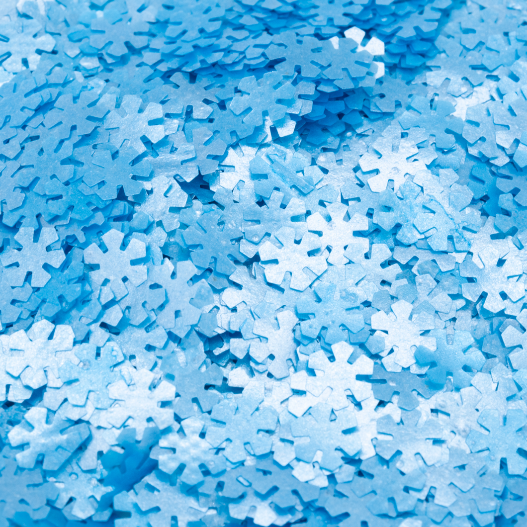 Blue Snowflake Edible Sequins