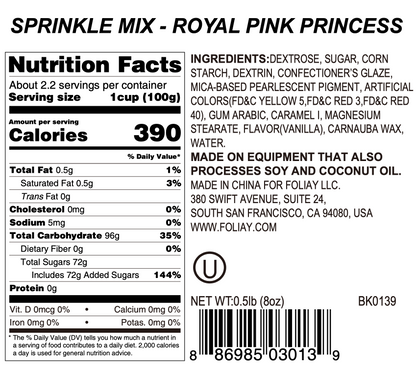 Royal Pink Princess Sprinkle Mix