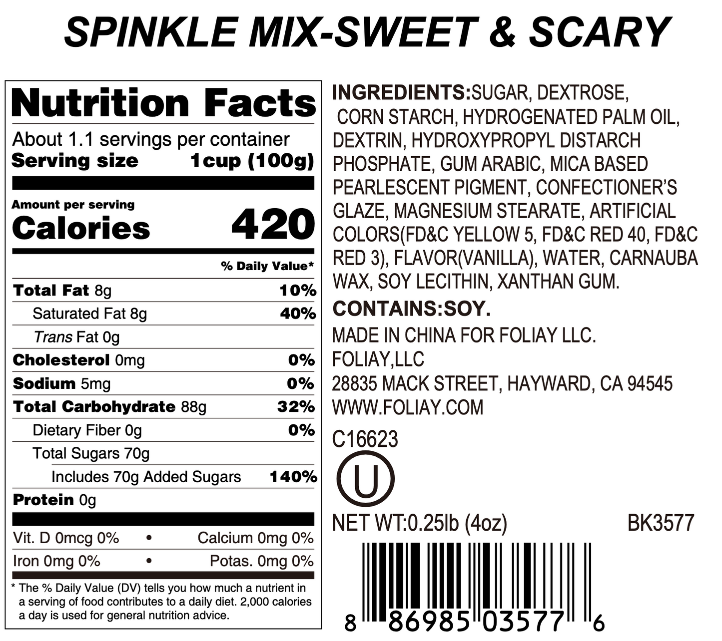 Sweet & Scary Sprinkle Mix