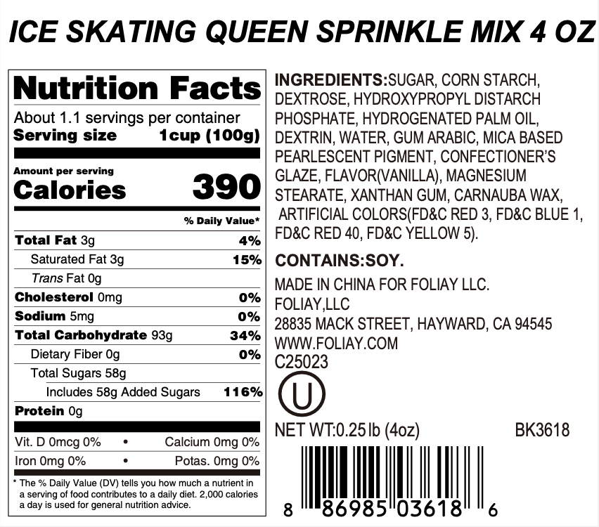 Ice Skating Queen Sprinkle Mix