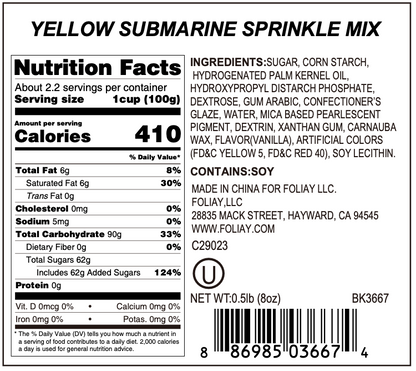 Yellow Submarine Sprinkle Mix