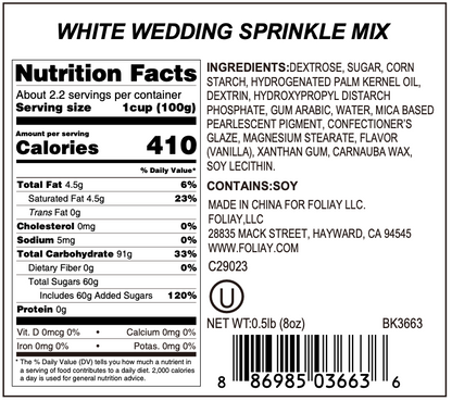 White Wedding Sprinkle Mix