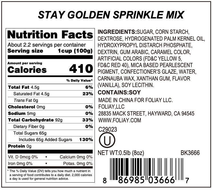 Stay Golden Sprinkle Mix
