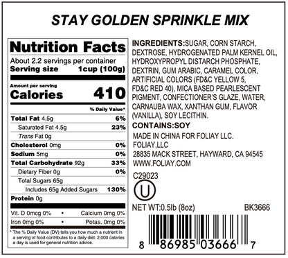 Stay Golden Sprinkle Mix